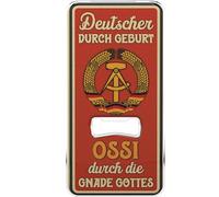 LANOLU Bottle Opener Funny for Men - Ossi Through the Grace of God - GDR Gifts for Men, Cool Beer Opener Funny, GDR Products Household Suitable for DDR Gift Box