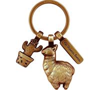 LANOLU Llama Keyring, Alpaca Keyring Animals Metal with Engraving No Drama Llama, Lucky Pendant Key, Cute Kawaii Lucky Charm for BFF with 3D Figure, Llama Gift, Vintage copper, S, Keyring