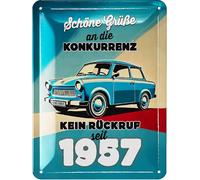 LANOLU Tin Sign Trabant, DDR Gifts for Men, Trabi Gifts, Ossi DDR Products Household, Suitable for DDR Gift Box