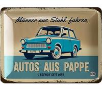 LANOLU Tin Sign Trabant, DDR Gifts for Men, Trabi Gifts, Ossi DDR Products Household, Suitable for DDR Gift Box