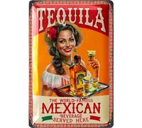 LANOLU Vintage Tin Sign TEQUILA Wall Art, Vintage Retro Signs for Bar, Metal Sign La Cantina, Letrero de Bar Signs Decor, Sign For Bar Signs For Home Bar Wall, 12x8"