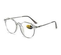 Lanomi Anti Blue Reading Glasses Polygon Frame Plastic Computer Reader Blue Light Blocking Glasses Women Men Stylish Anti UV Eyestrain Eyeglasses Transparent Grey 3.0