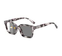 Lanomi Fashion Rectangle Blue Light Blocking Glasses with Photochromic Grey Lens Women Mens Colorful Frame Eyeglasses Sun Eyewear White Tortoiseshell Frame Glasses 0