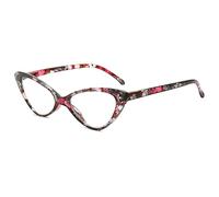 Lanomi Fashions Cat Eye Reading Glasses Women Men Blue Light Blocking Cateyes Readers Comfortable Colorful Lightweight Anti Blue Reading Eyeglasses Red Floral Print 2.5