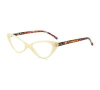 Lanomi Fashions Cat Eye Reading Glasses Women Men Blue Light Blocking Cateyes Readers Comfortable Colorful Lightweight Anti Blue Reading Eyeglasses Brown 3.0