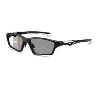 Lanomi Photochromic Bifocal Reading Glasses TR90 Sports Frame UV400 Blue Light Block Unisex Outdoor Readers Matte Black Bifocal Glasses 2.0
