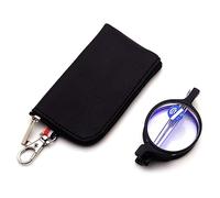 Lanomi Portable Folding Reading Glasses Round Women Men Blue Light Blocking Readers Plastic Compact Mini Pocket Eyeglasses with Bag Case Black 1.5