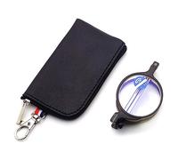 Lanomi Portable Folding Reading Glasses Round Women Men Blue Light Blocking Readers Plastic Compact Mini Pocket Eyeglasses with Bag Case Grey 2.5