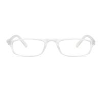 Lanomi Rectangle Reading Glasses with Blue Light Blocking Women Mens Compact Lightweight Plastic Clear Frame Narrow Readers Eyewear with Spring Hinges