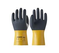 LANON 3 Pairs PVC Chemical Resistant Gloves, Reusable Heavy-Duty Work Gloves, Acid, Alkali and Oil Protection, EN 374/388, Non-Slip, XLarge