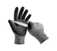 LANON Cut Resistant Gloves, Level D Protection, Nitrile Coated ANSI A4 Cut Work Gloves, Reinforced Thumbs, 3D Comfort Fit, Power Grip, Smart Touch, Medium