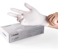 LANON Food Safe White Disposable Nitrile Gloves, Cooking Gloves, Large