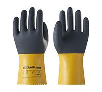 LANON PVC Chemical Resistant Gloves, Cotton Liner, Freesia Yellow Shell, XL