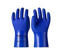 LANON PVC Coated Chemical Resistant Gloves, Reusable Heavy Duty Work Gloves, Acid, Alkali & Oil Protection, Latex Free, Non-Slip, Waterproof, XX-Large