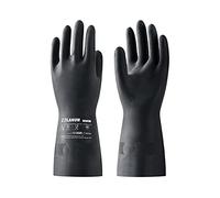 LANON Rubber Chemical Resistant Gloves, Reusable Heavy-duty Safety Work Gloves, Acid & Alkali Protection, Non-Slip, Large