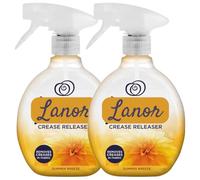 Lanor Crease Releaser Spray Summer Breeze 500mlx2 Fabric Wrinkle Remover & Clothes Freshener Quick Easy Iron Alternative for Bedding, Curtains, Shirts, Dresses & Travel Use