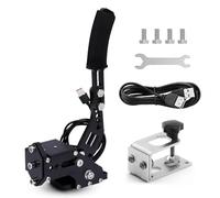 Lanotech PC/PS4/PS5 USB 64Bit Handbrake kits For PC SIM Racing Games, For Logitech G29 Simulate Linear Handbrake computer,with Fixing Clip and Plate
