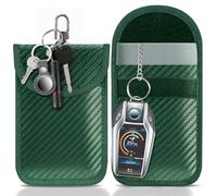 lanpard Faraday Pouch for car Keys , 2 Pack Faraday Bag , Key Signal Blocking Pouch , RFID Blocker for Keyless Entry Remote , Anti-Theft Remote Entry Keyless Protect Green,M