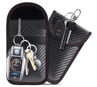 lanpard Faraday Pouch for car Keys, 2 Pack Faraday Bag, Key Signal Blocking Pouch, RFID Blocker for Keyless Entry Remote, Anti-Theft Remote Entry Keyless Protect Black,S