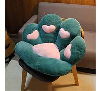LANPEW Cat Paw Cushion Kawaii Chair Cushions Cute Stuff Seat Pad Comfy Lazy Sofa Office Floor Pillow for Gaming Chairs Room Decor(Dark green heart, 70x70cm)