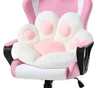 LANPEW Cushion,Cat Paw Cushion Cute Chair Seat Cushion Lazy Sofa Cushion Outdoor Decoration Warm Floor Cushion Skin Friendly Warm Mat (White, 70x70cm)