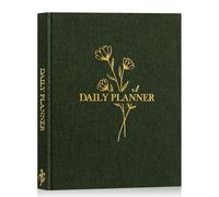Lanpn 2025 Undated Daily Task Planner, Two Page per Day To Do List Notebook Notepad, Hourly Schedule Appointment Work Planner, Checklist Planning Pad For Women Student Personal Organized, Green