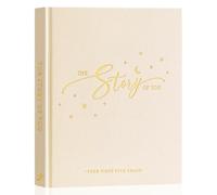 Lanpn Baby Memory Book - Linen Baby Book Memories Keepsake - The Story of You - Newborn to 5-Year-Old Journal Scrapbook Photo Album for Boy & Girl (Beige, 154 Pages)