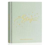 Lanpn Baby Memory Book - Linen Keepsake - The Story of You - Newborn to 5 Year Journal Scrapbook Photo Album for Boy or Girl (Green, 154 Pages)