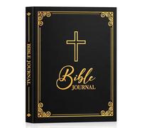 Lanpn Bible Prayer Journal for Men, 3 Months Christian Daily Devotional Journals, Bible Study Notebook with Scripture Verse for Church Pray Notes, Religious Faith Gifts (Black Leather Hardcover)