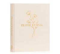 Lanpn Bible Prayer Journal for Women Men, 68 Weeks Linen Bible Study Journal Christian Prayer Notebook Planner with Scripture Verse, Devotional Journal Religious Christian Faith Gifts Women, Beige