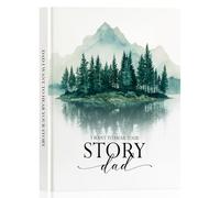 Lanpn Dad Life Story Journal with 300+ Questions, Dads Memory Keepsake Book to Fill Out, Leather Father Story Guided Journal to Share Life & Love, Gifts for Daddy Father's Day Christmas Birthday