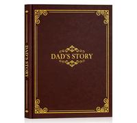 Lanpn Dad Life Story Journal with 300+ Questions, Gifts for Dad Father's Day Birthday Christmas Dads Memory Keepsake Book to Fill Out Leather Father Story Guided Journal to Share Life & Love (Brown)