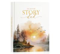 Lanpn Dad Life Story Journal with 300+ Questions, Gifts for Dad Father's Day Birthday Christmas Dads Memory Keepsake Book to Fill Out Leather Father Story Guided Journal to Share Life & Love