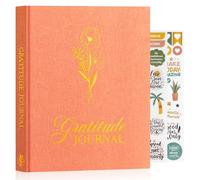 Lanpn Daily Gratitude Journal for Woman Men, 4 Month Mindfulness & Affirmation Planner, The 5 Minute Grateful Diary 20x23cm, Guided Reflection with Positivity Prompts Undated Notebook, Brick Red