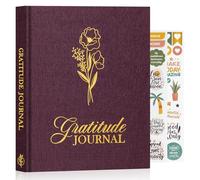 Lanpn Daily Gratitude Journal for Woman Men, The 5 Minute Gratitude Diary with Prompts, Linen Affirmation Mindfulness Positivity Planner, 156 Page Better Every Day Reflection Guided Notebook, Purple