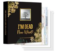 Lanpn End of Life Binder Organizer Death Planner 8.5"x11", Final Wishes & Estate Document Folder with 8 Dividers & 10 Letter Size Binder Pockets, I'm Dead, Now What Life Plan Book When I Die Journal