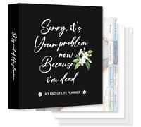 Lanpn End of Life Binder Organizer Death Planner 8.5"x11", Final Wishes & Estate Document Folder with 8 Dividers & 10 Letter Size Binder Pockets, Before Death Life Plan When I Die Journal Book