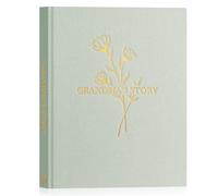 Lanpn Grandma Life Story Book Journal with 260+ Prompts, Linen Hardcover Grandmother Guided Journal Memory Keepsake Book to Fill Out, Birthday Mother's Day Christmas Grandmas Gift, Sage Green