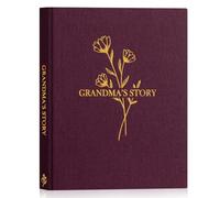 Lanpn Grandma Life Story Book Journal with 260+ Prompts, Linen Hardcover Grandmother Guided Journal Memory Keepsake Book to Fill Out, Birthday Mother's Day Christmas Grandmas Gift, Purple