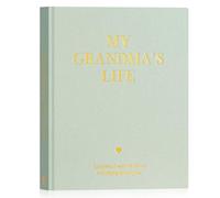 Lanpn Grandma Life Story Book Journal with 260+ Prompts, Linen Hardcover Grandmother Guided Journal to Fill Out Memory Keepsake Book, Mother's Day Birthday Christmas Grandmas Gift, Sage Green