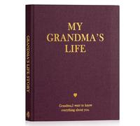 Lanpn Grandma Life Story Book Journal with 260+ Prompts, Linen Hardcover Grandmother Guided Journal to Fill Out Memory Keepsake Book, Mother's Day Birthday Christmas Grandmas Gift, Purple