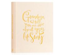 Lanpn Grandma Life Story Book Journal with 260+ Prompts, Linen Hardcover Grandmother Guided Journal to Fill Out Memory Keepsake Book, Birthday Mother's Day Christmas Grandmas Gift, Beige