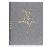 Lanpn Grandparents Legacy Journal Book with Prompts, Tell Me Your Life Story Memory Book to Fill Out, Mom Story Family Memory Book Keepsake Generational Journal, Grandpa Grandma Parents Gift, Grey