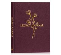 Lanpn Grandparents Legacy Journal Book with Prompts, Tell Me Your Life Story Memory Book to Fill Out, Mom Story Family Memory Book Keepsake Generational Journal, Grandpa Grandma Parents Gift, Purple