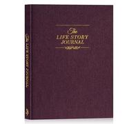 Lanpn Grandparents Life Story Journal Book with Prompts, Linen Legacy Journal Mom Dad Story Memory Keepsake Journal, Tell Me Your Life Story Memory Book to Fill Out, Grandpa Grandma Parent Gift,Purple