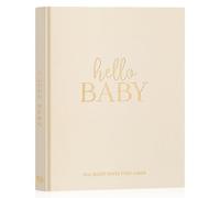 Lanpn Hello Baby First 5 Year Baby Diary for Girls Boys - Linen Hardcover Baby Diary to Enter Baby Book for New Parents - Baby Album Baby Memory Book Gift (Beige, 154 Pages)