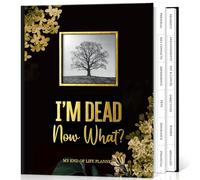 Lanpn I'm Dead, Now What Journal, End of Life Planner Death Book Organizer with Tabs, When I Die Planning Journals for Senior, Final Wishes & Financial Estate Planners, Leather Hardcover