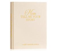 Lanpn Mom Life Story Book Guided Journal with 270+ Prompts, Linen Hardcover Mom Memory Keepsake Journal to Share Her Life & Love, Gift for Mom Mother's Day Birthday Christmas, Beige