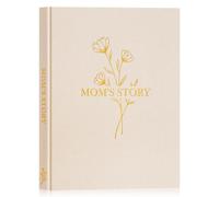 Lanpn Mom Life Story Book Journal with 270+ Prompts, Linen Hardcover Mother Story Guided Journal, Mom Memory Keepsake Book to Fill Out, Gift for Mom Mother's Day Birthday Christmas, Beige