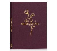 Lanpn Mom Life Story Book Journal with 270+ Prompts, Linen Hardcover Mother Story Guided Journal, Mom Memory Keepsake Book to Fill Out, Gift for Mom Mother's Day Birthday Christmas, Purple